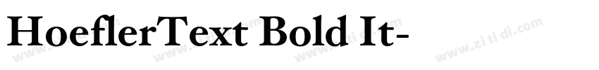 HoeflerText Bold It字体转换